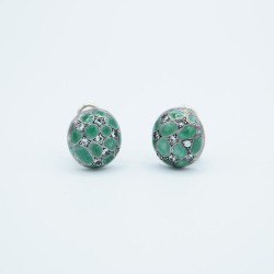 Les Petits Mondes M015 Lac Vert Earrings | Kiki Fornell Luxury Handmade Jewelry