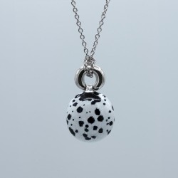 Kiki Fornell enamelled pendant with the Dalmatian motive.