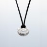 Kiki Fornell silver and silk necklace.